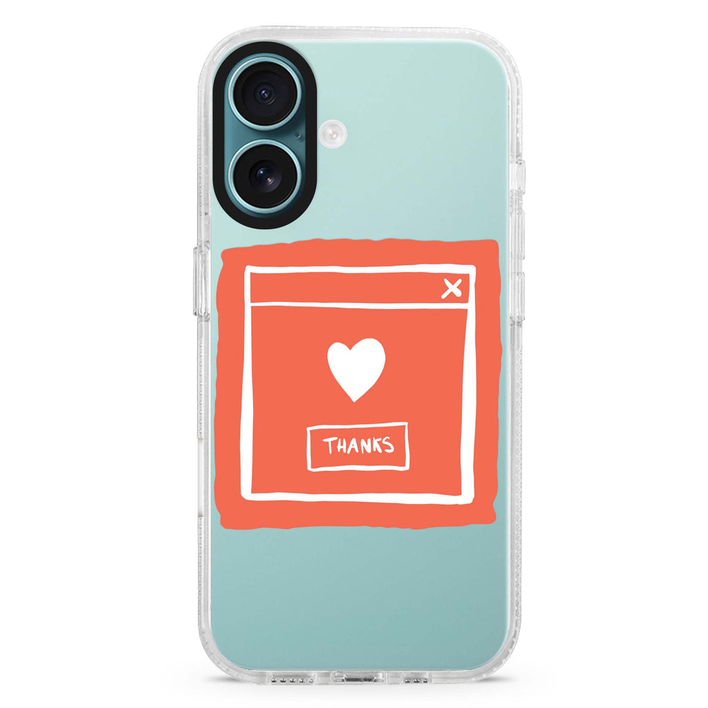 Sweet THANKS MagSafe Compatible iPhone 16 Ultra Clear Case - Personalized and Stylish Protection