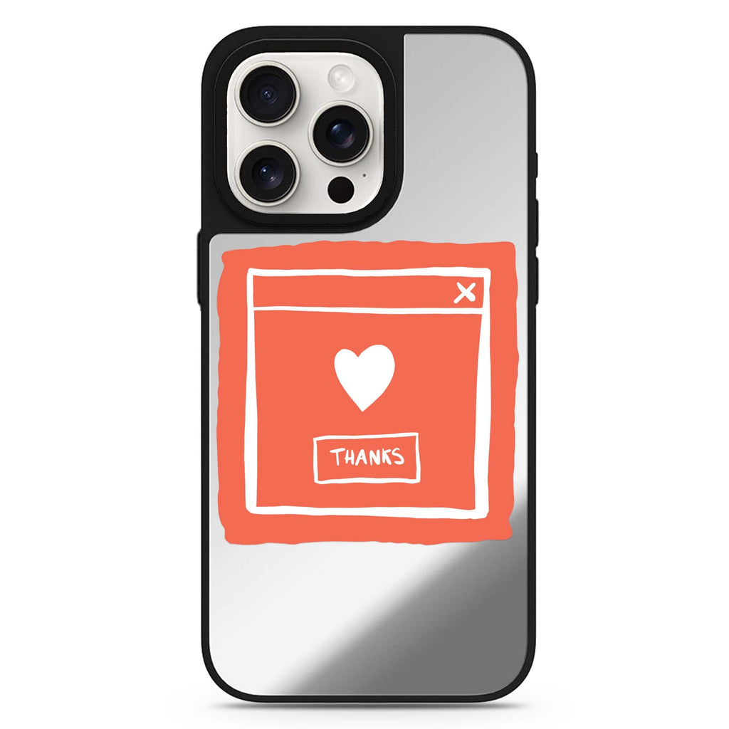 Sweet THANKS MagSafe compatible mirror case for iPhone 16/15/14 Pro Max and Pro, main view