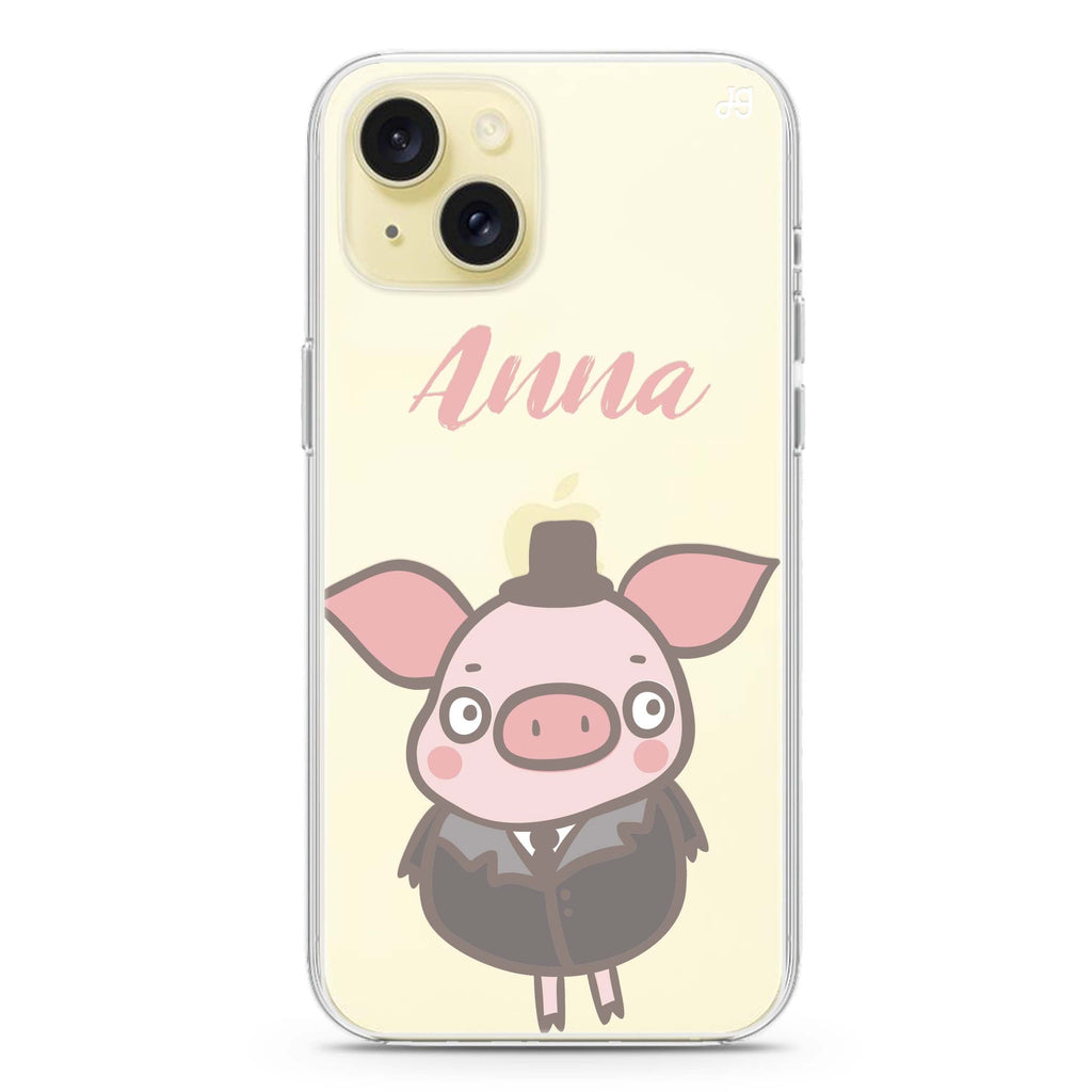 Funny Piggy iPhone 15 plus Ultra Clear Case