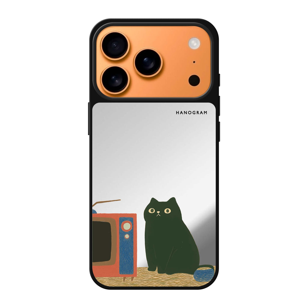 Lazy Screen Time animal cute iPhone 17 Pro Max mirror case