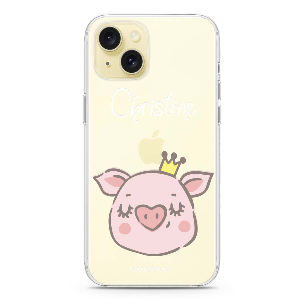 Piggy Queen iPhone 15 plus Ultra Clear Case