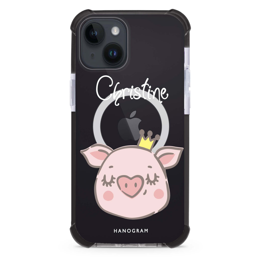 Piggy Queen iPhone 15 Plus MagSafe Compatible Ultra Shockproof Case