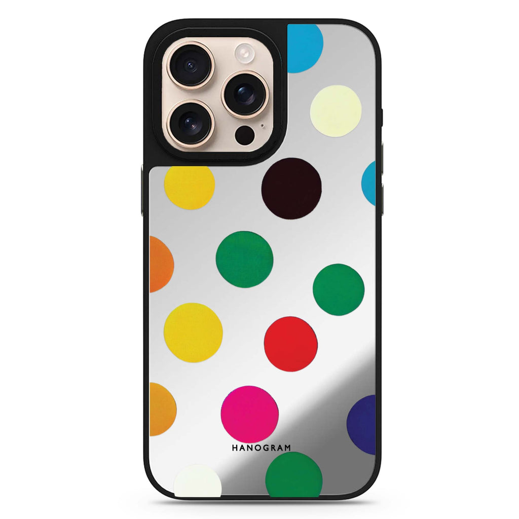 Polka Dot Pattern abstract pattern iPhone 16/15/14 Pro Max & Pro mirror case