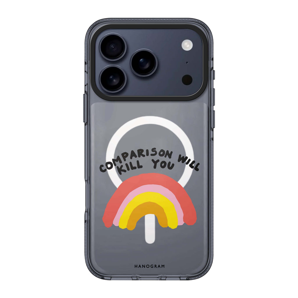 No Comparison typography iPhone 17 Pro Max ultra clear case