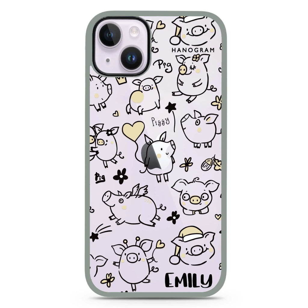 Lovely Piggy iPhone 15 Impact Guard Bumper Case