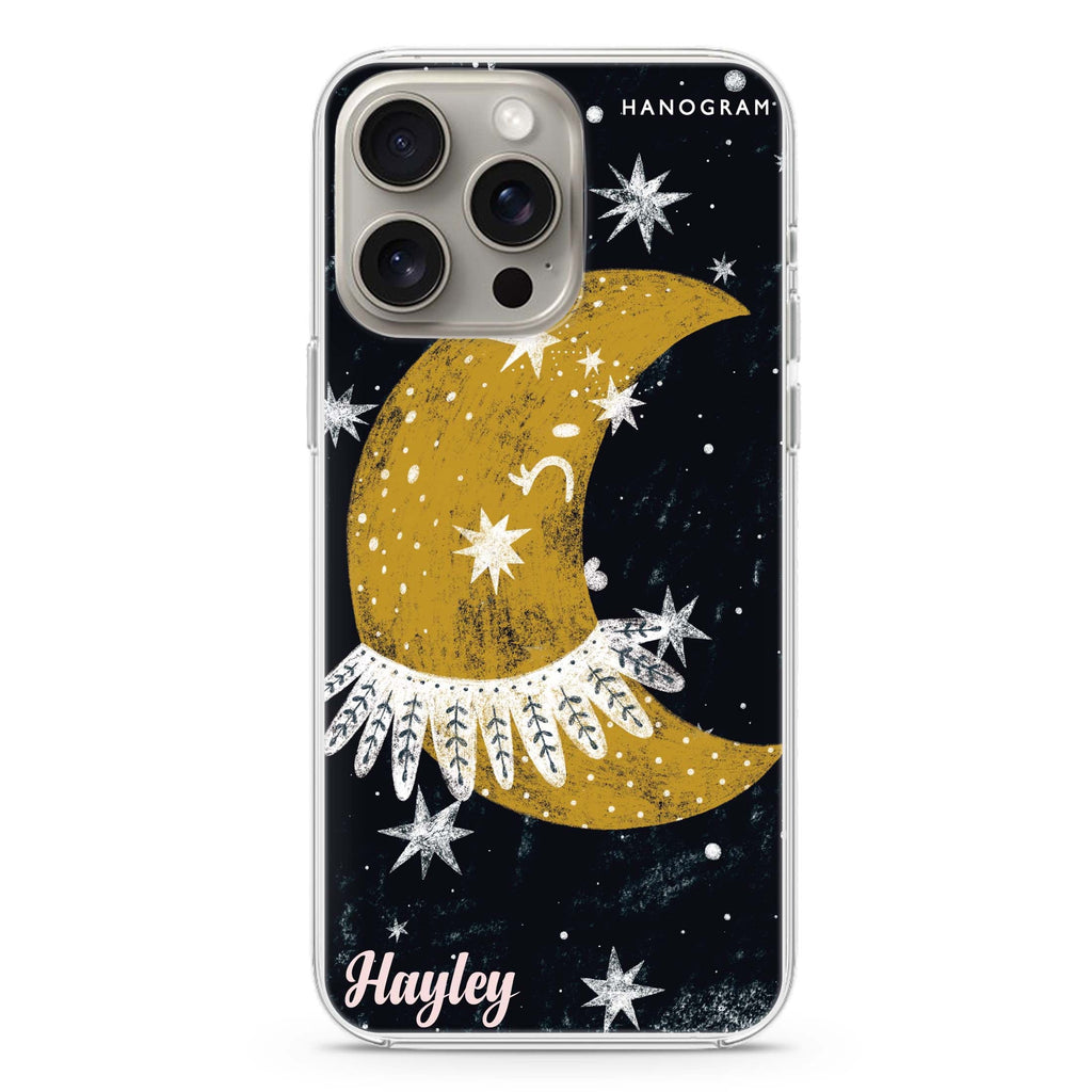 Cute Half Moon iPhone Ultra Clear Case
