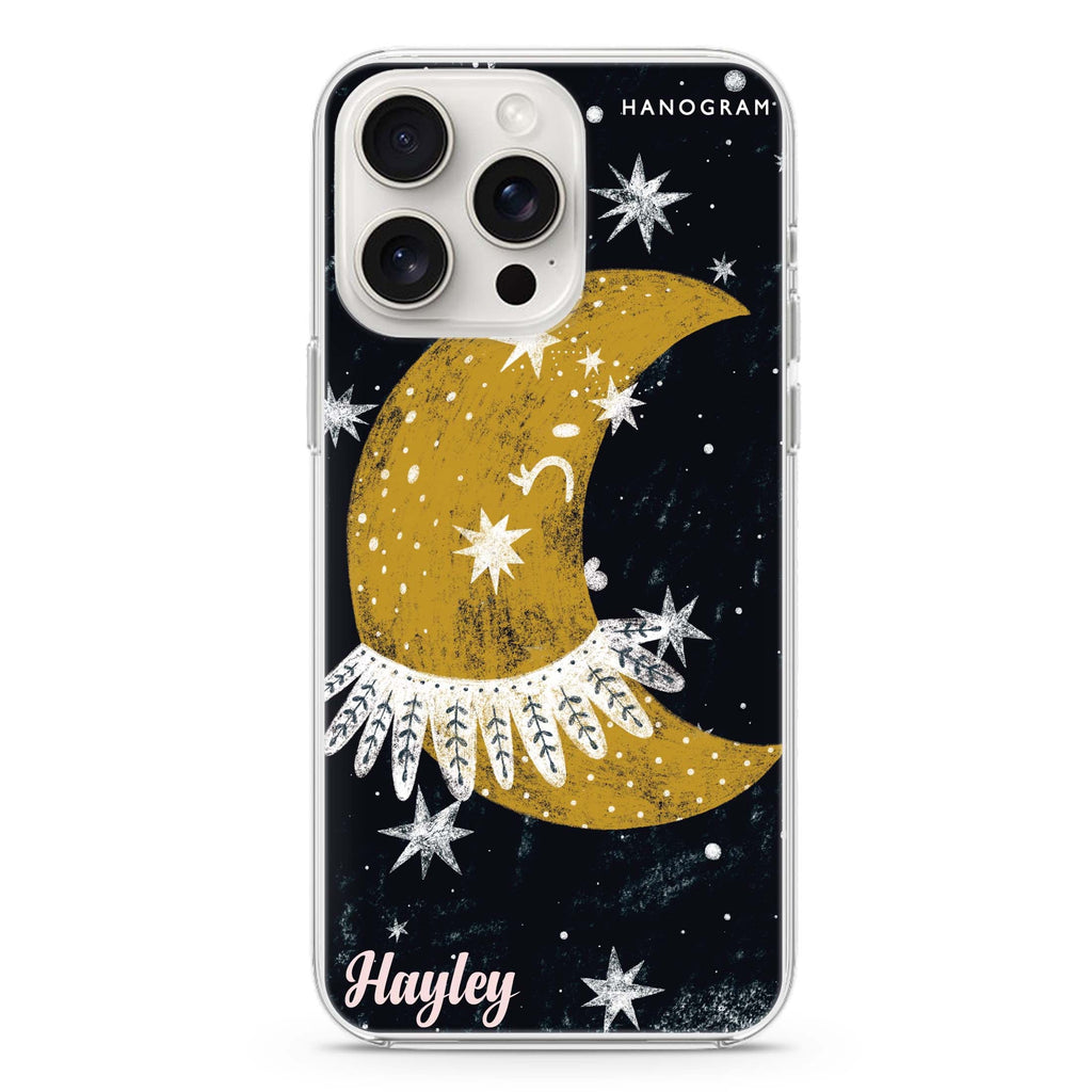 Cute Half Moon iPhone Ultra Clear Case