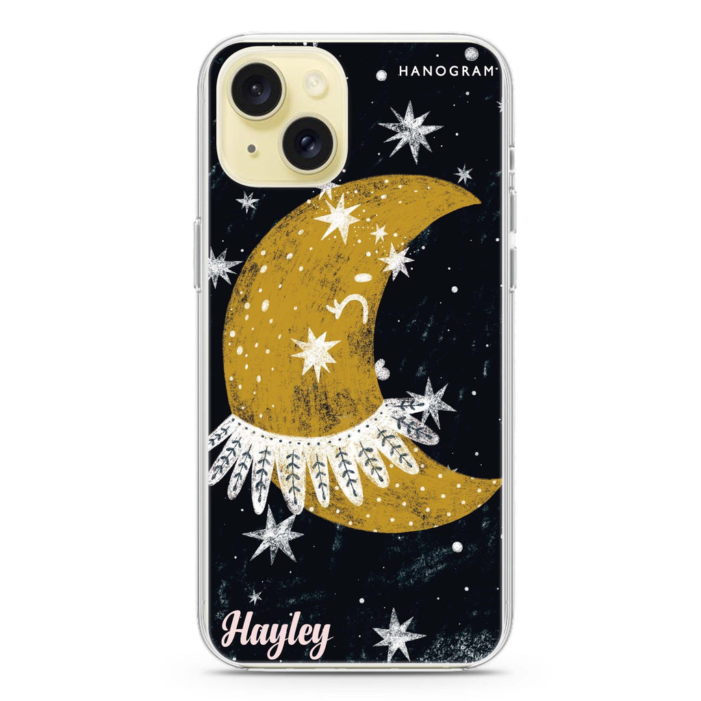 Cute Half Moon iPhone Ultra Clear Case