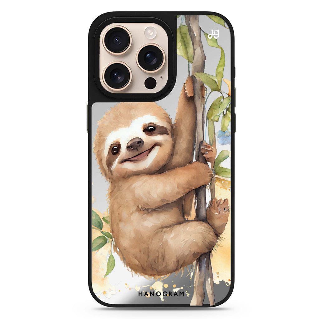 A Sloth sleek reflective design iPhone 16/15/14 Pro Max & Pro mirror case