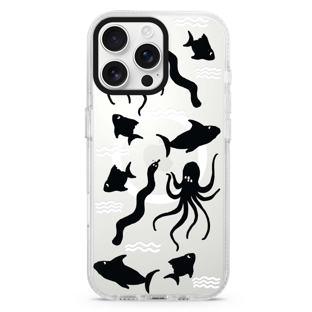 Water, Ocean and Sea Animals MagSafe Compatible Ultra Clear Case