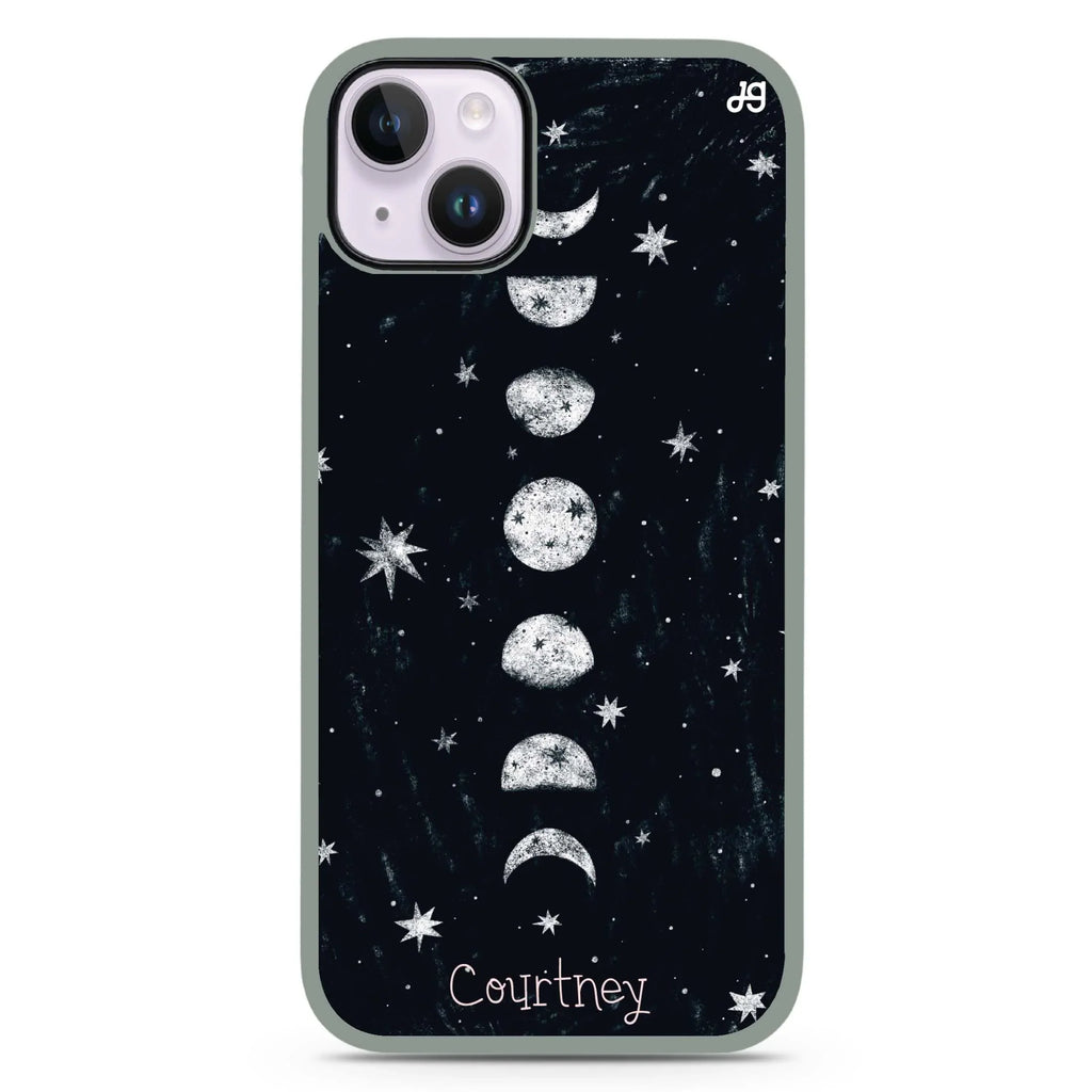 Phases of the moon iPhone 15 Impact Guard Bumper Case