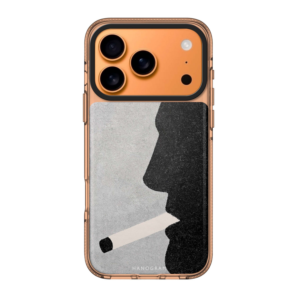 Noir Smoke Portrait iPhone 17 Pro Max Ultra Clear Case - Image 1