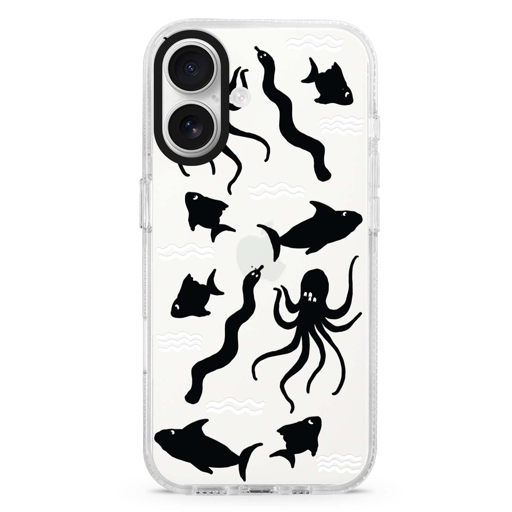 Water, Ocean and Sea Animals iPhone 16 Plus Ultra Clear Case