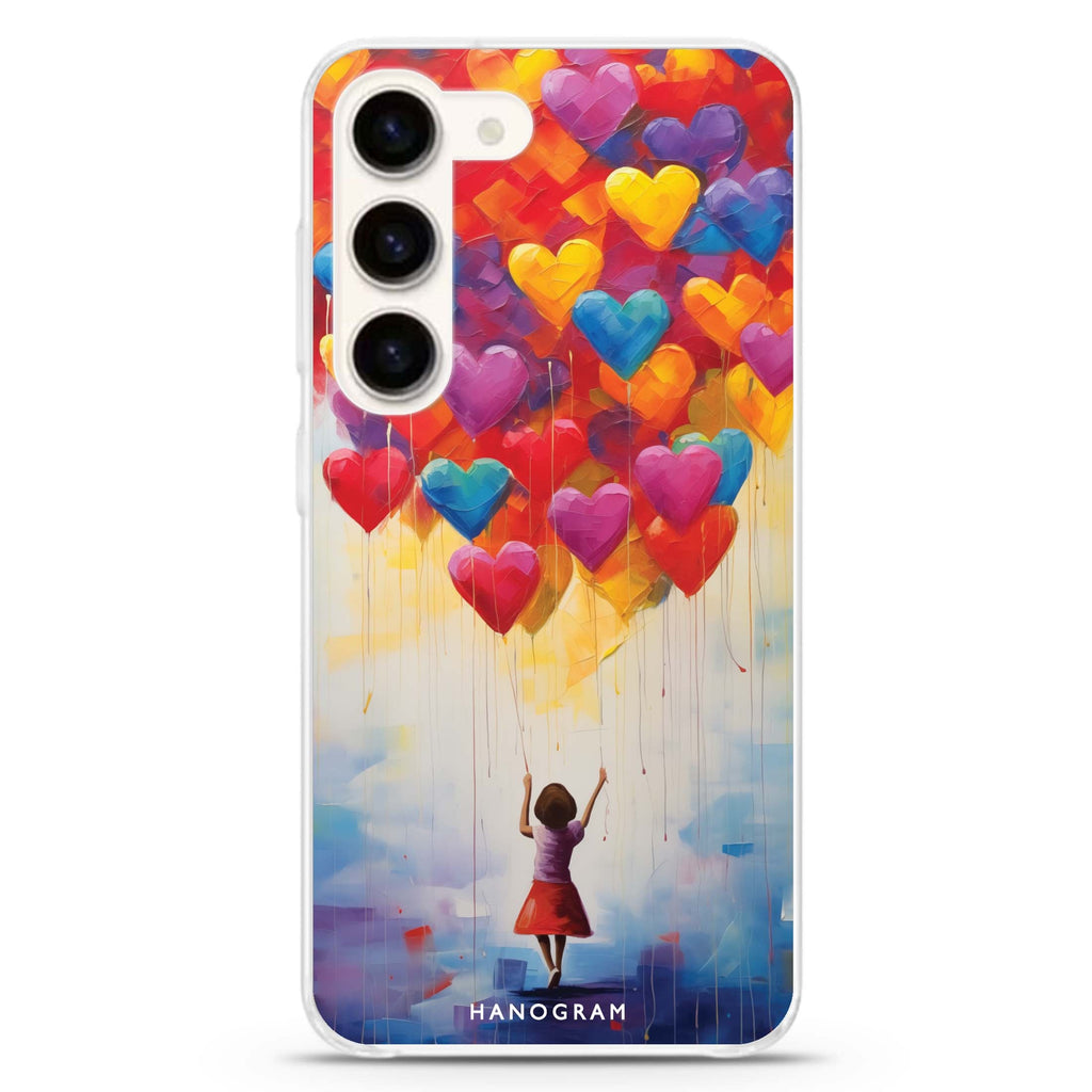 Melting Love ultra-clear case for Samsung Galaxy S23/S22, front view