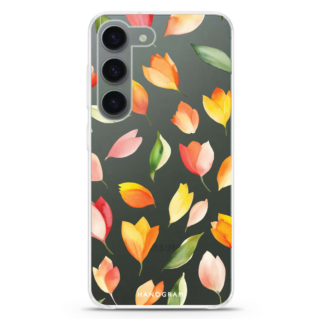 Tulip Rain ultra-clear case for Samsung Galaxy S23/S22, front view