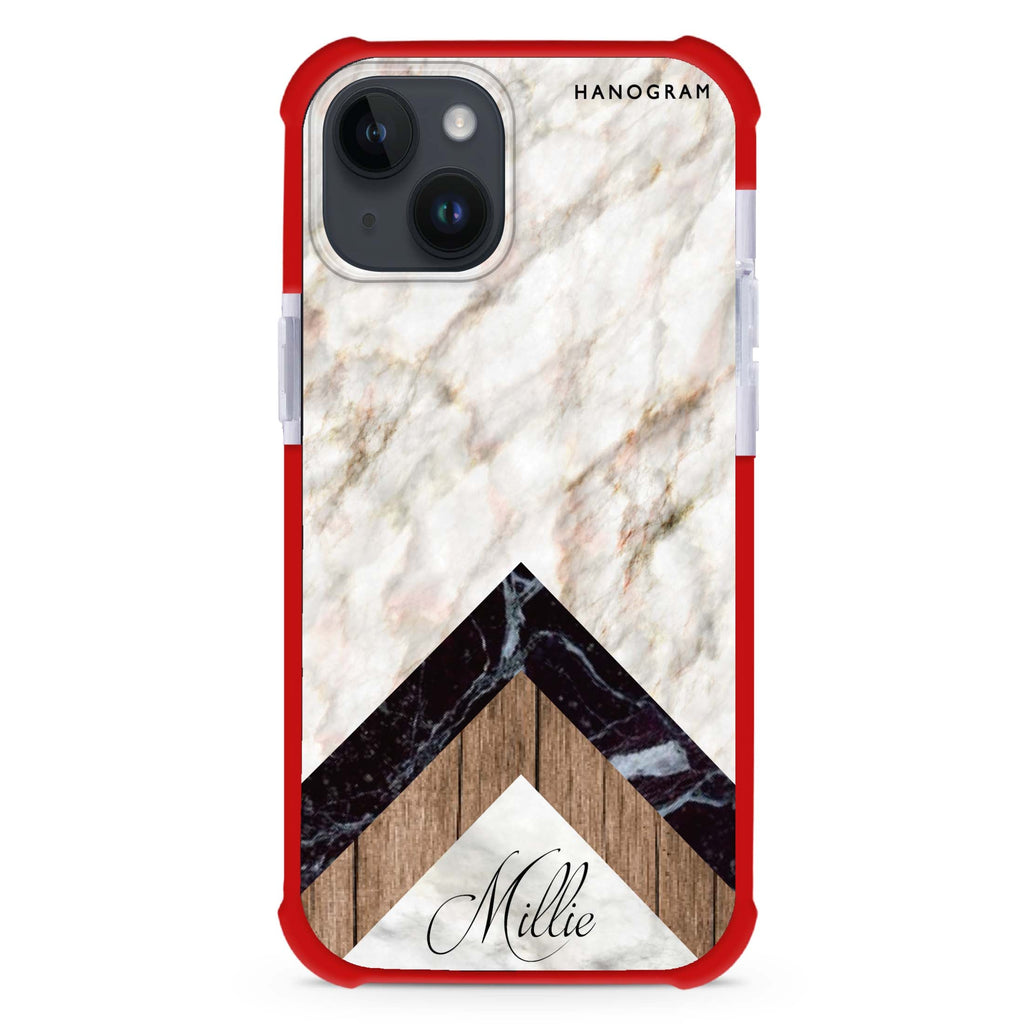 Marble & Wood iPhone 15 Plus Ultra Shockproof Case