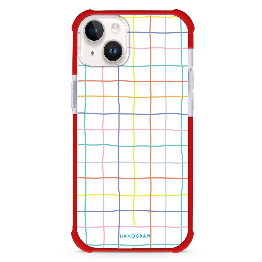 Colourful Checked Pattern iPhone 15 Plus Ultra Shockproof Case