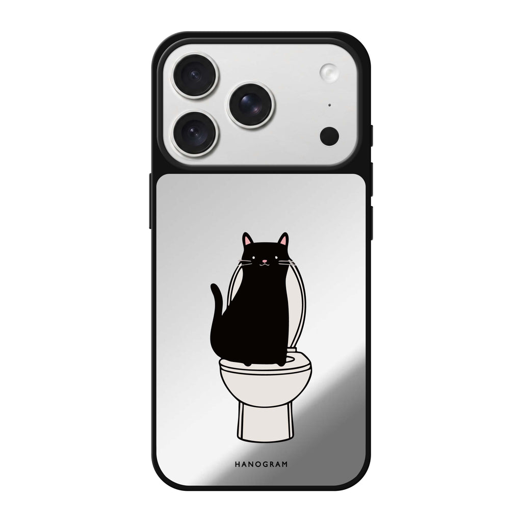 Toilet Cat cat animal iPhone 18 Pro Max mirror case