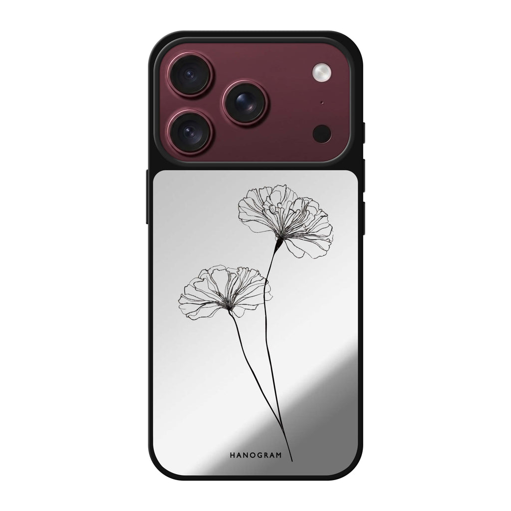 Sketch Flowers flower floral doodle iPhone 18 Pro Max mirror case