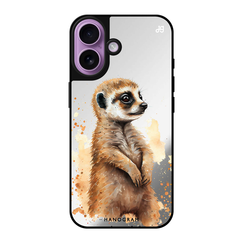 Reflective iPhone 16 Mirror Case –A Meerkat Design