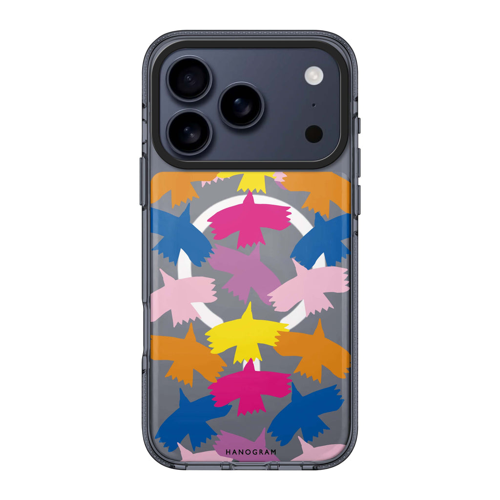 Colourful Birds multicolor bird animal bright iPhone 17 Pro Max ultra clear case