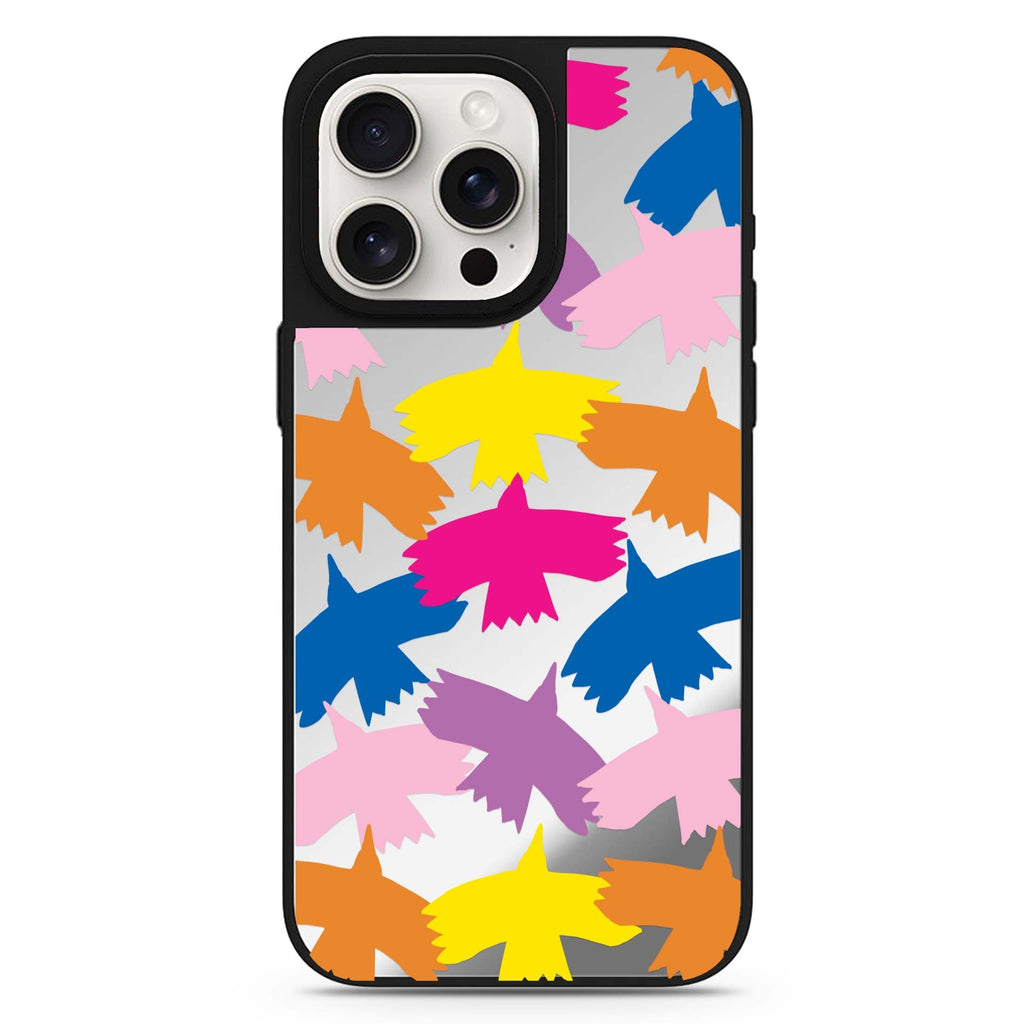 Colourful Birds MagSafe compatible mirror case for iPhone 16/15/14 Pro Max and Pro, main view