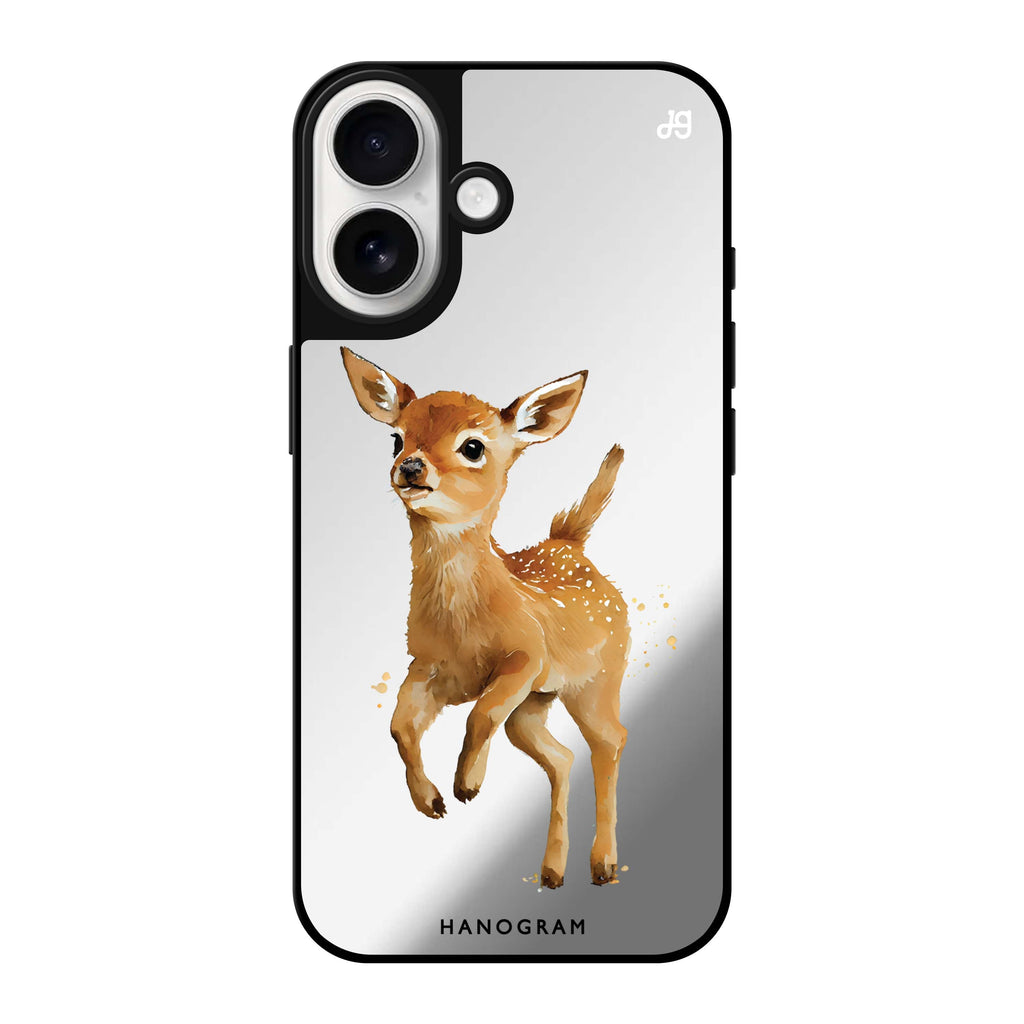 Reflective iPhone 16 Mirror Case –A Deer Design