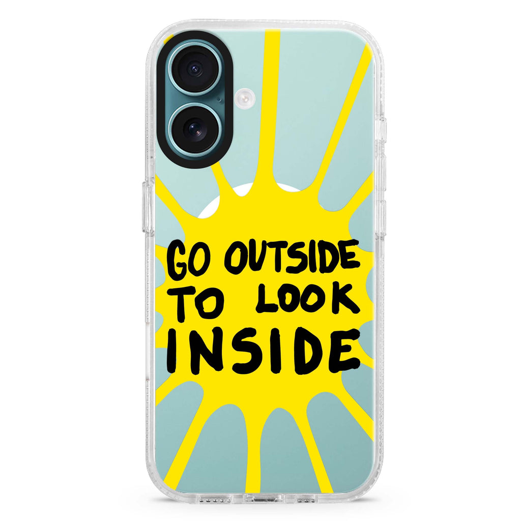 Go Outside to Look INSIDE shine MagSafe Compatible iPhone 16 Ultra Clear Case - Personalized and Stylish Protection