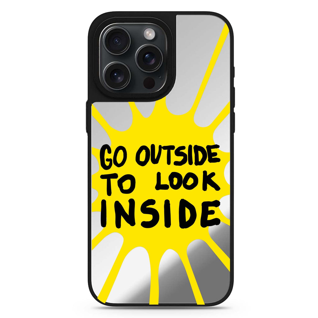 Go Outside to Look INSIDE Shine MagSafe compatible mirror case for iPhone 16/15/14 Pro Max and Pro, main view