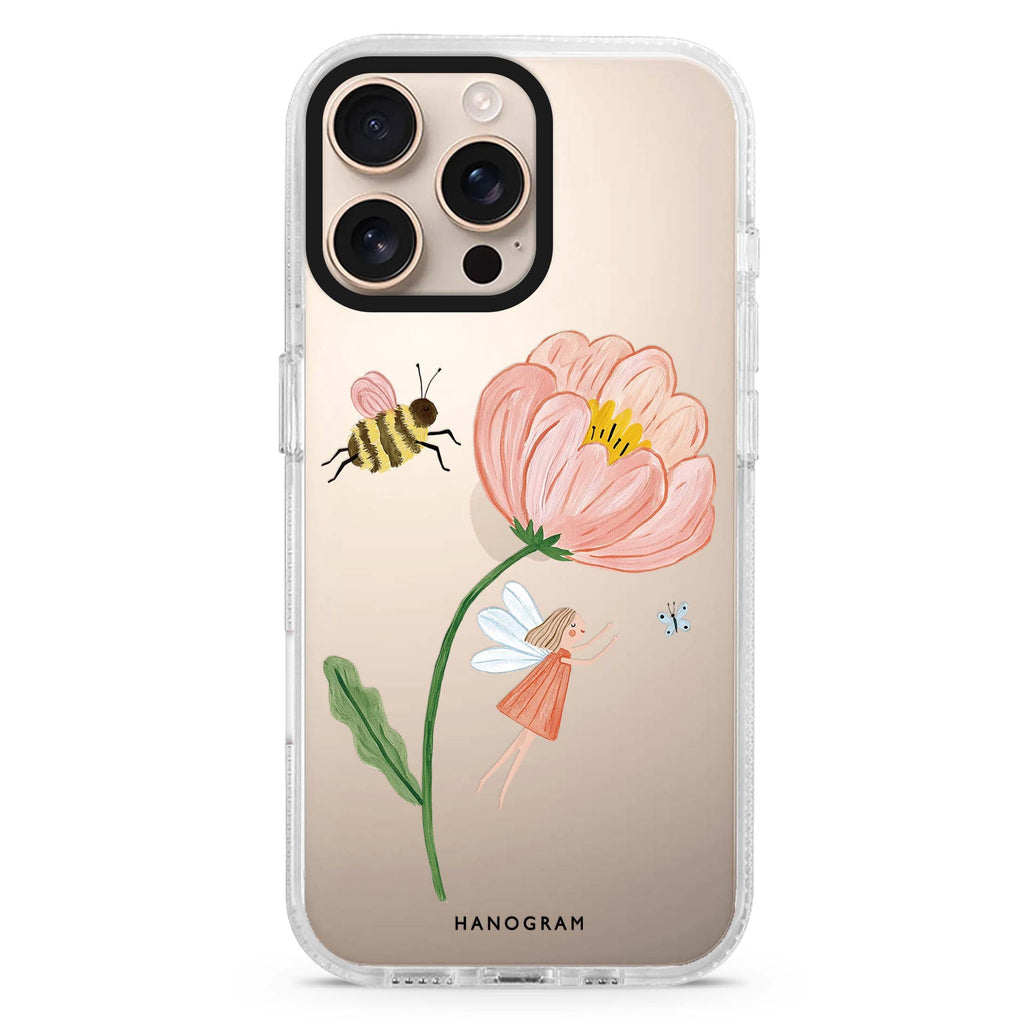 A Fairy Beneath the Petal iPhone 16 Pro Max Ultra Clear Case - front view