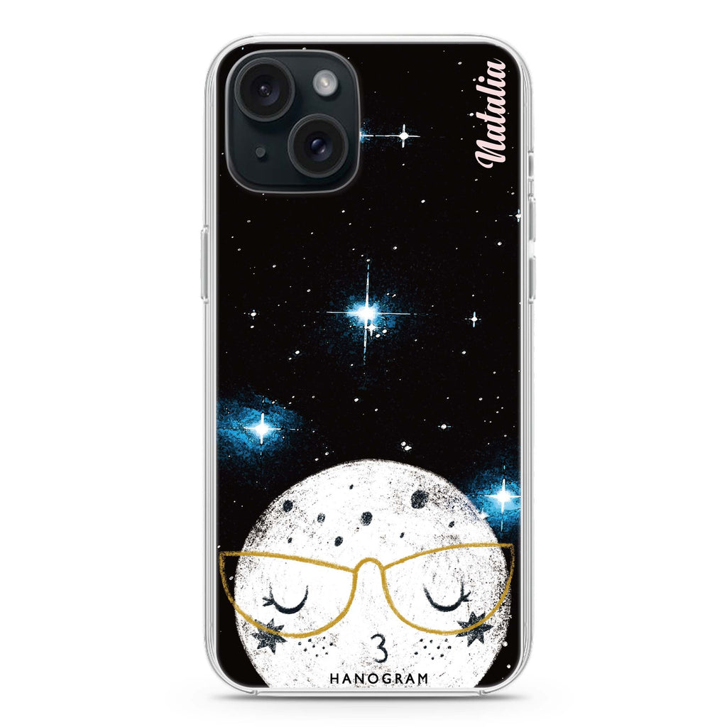 Glasses Moon iPhone 15 Plus MagSafe Compatible Ultra Clear Case