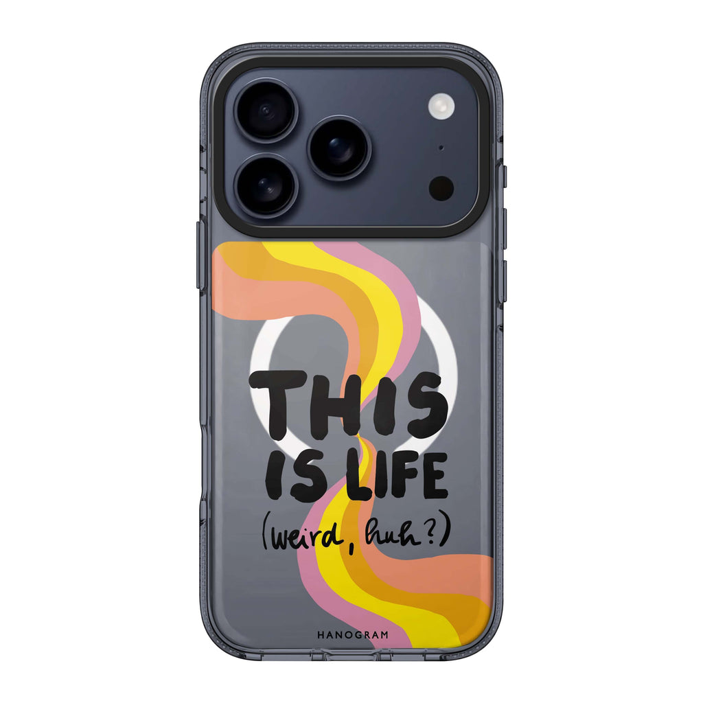 This is Life typography iPhone 17 Pro Max ultra clear case