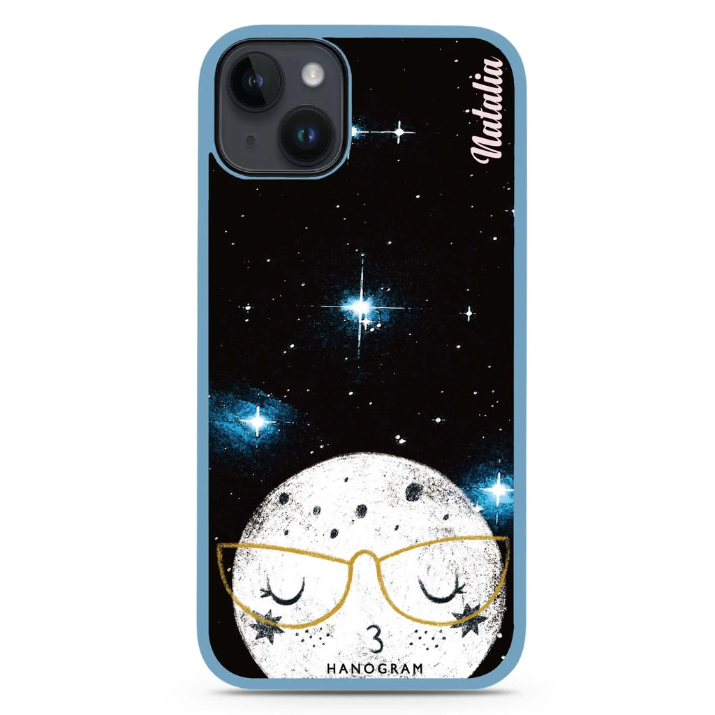 Glasses Moon iPhone 15 Plus Impact Guard Bumper Case