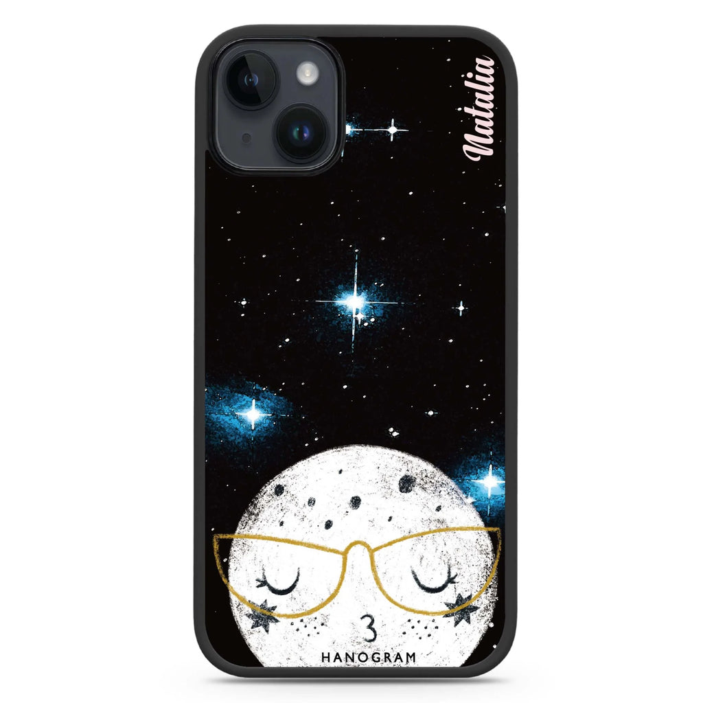 Glasses Moon iPhone 15 Impact Guard Bumper Case