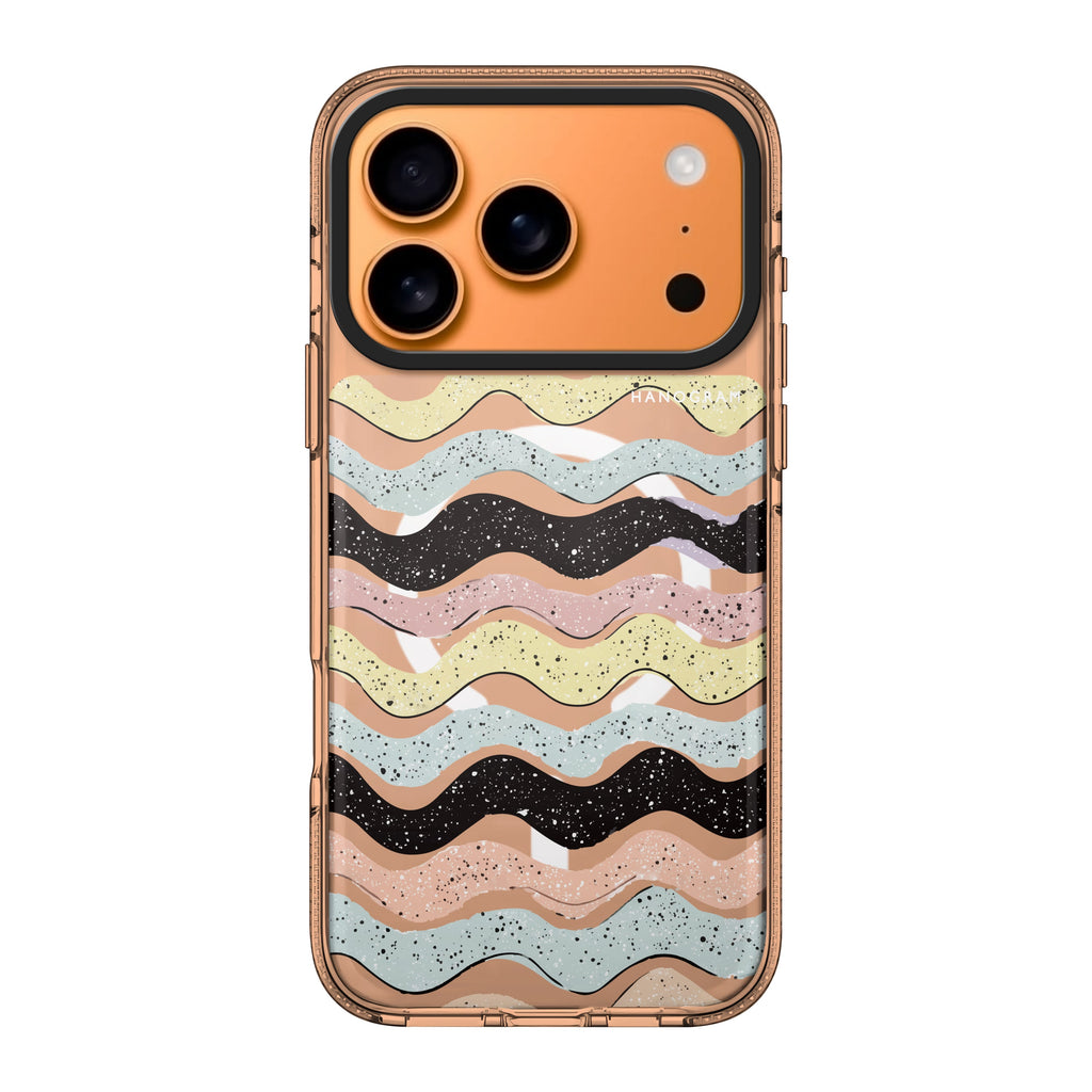 Glitter Wave Doodles wave nature doodle sparkle iPhone 17 Pro Max ultra clear case