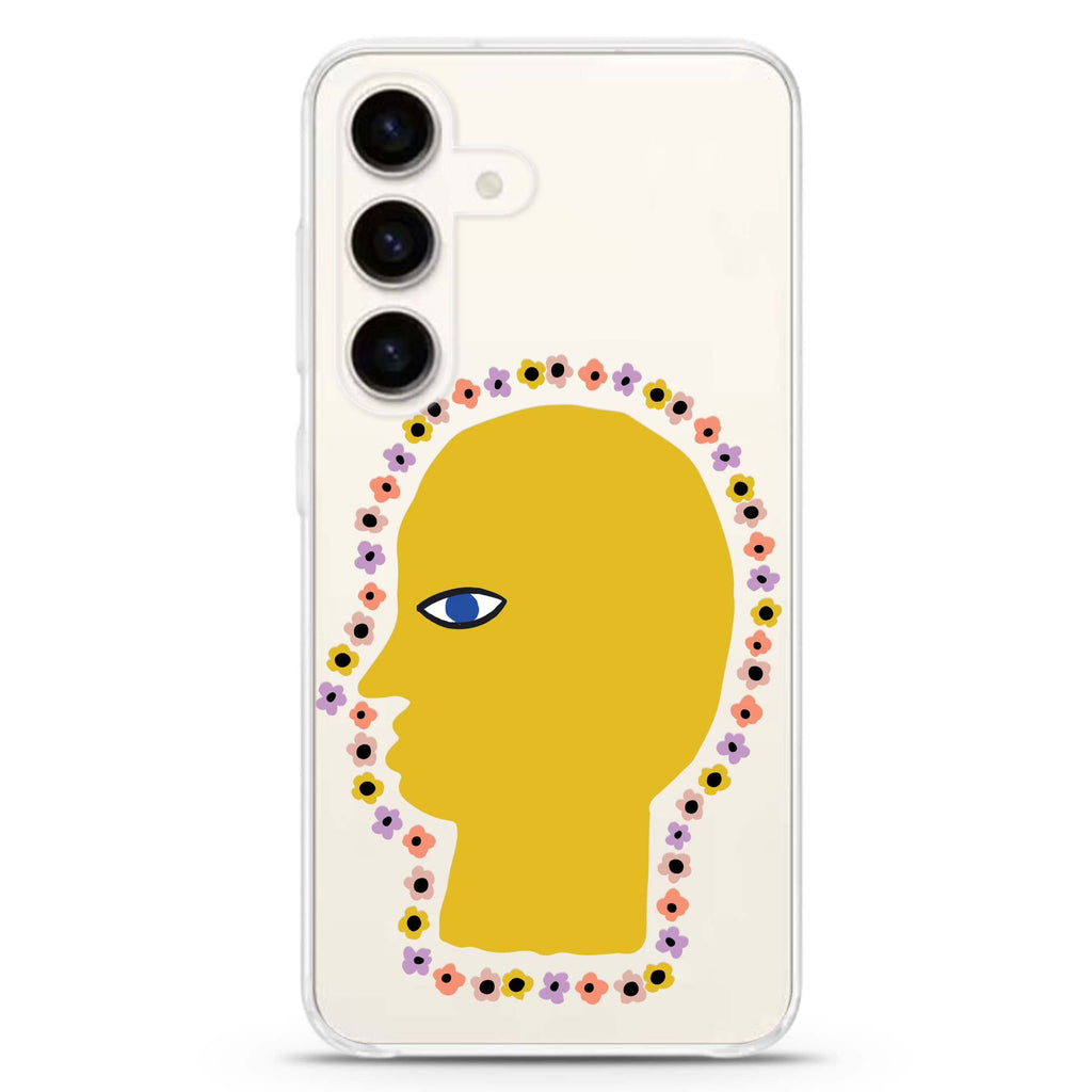 Floral Brain Samsung Galaxy Ultra Clear Case