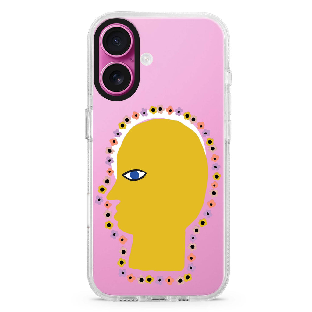 Floral Brain MagSafe Compatible iPhone 16 Ultra Clear Case - Personalized and Stylish Protection