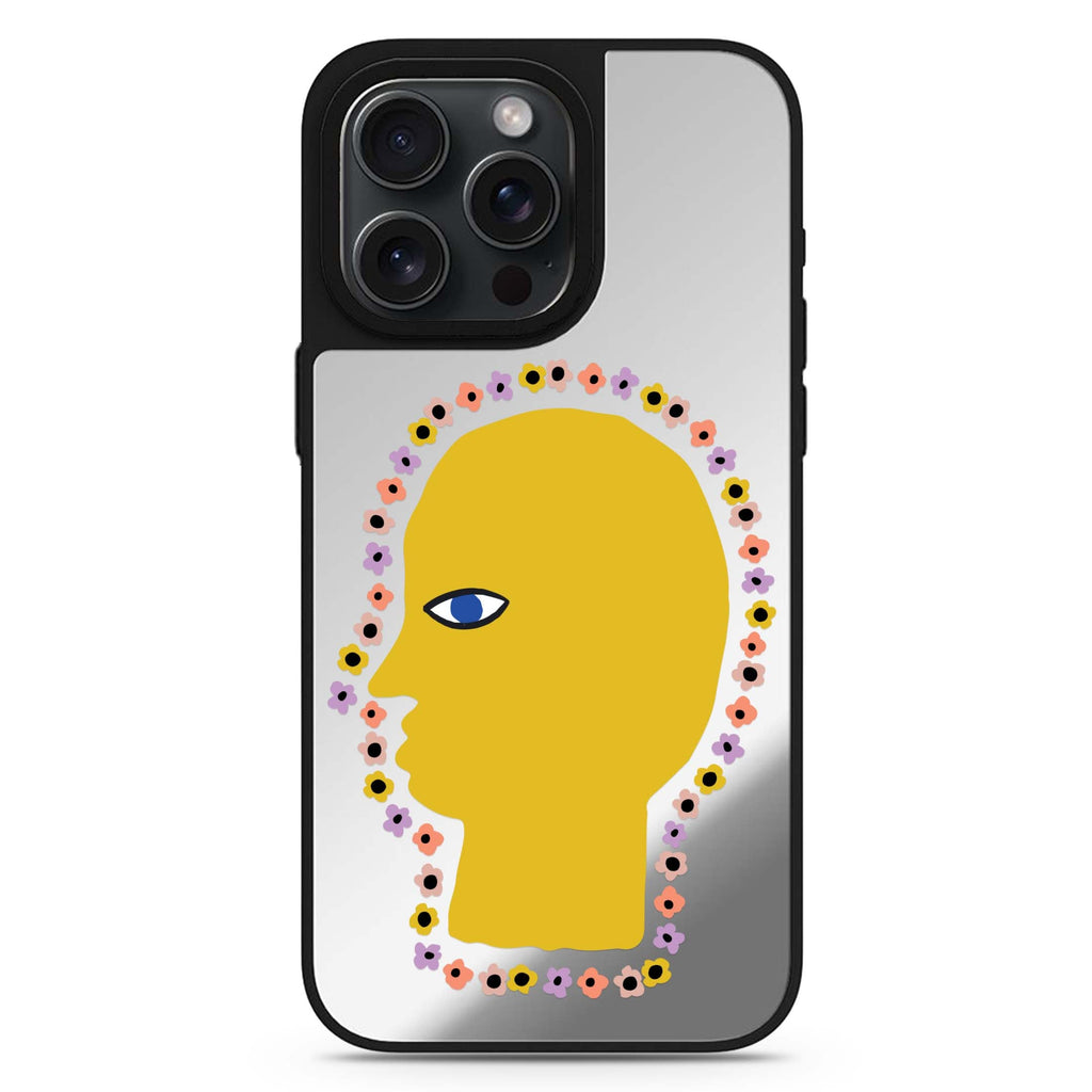 Floral Brain MagSafe compatible mirror case for iPhone 16/15/14 Pro Max and Pro, main view
