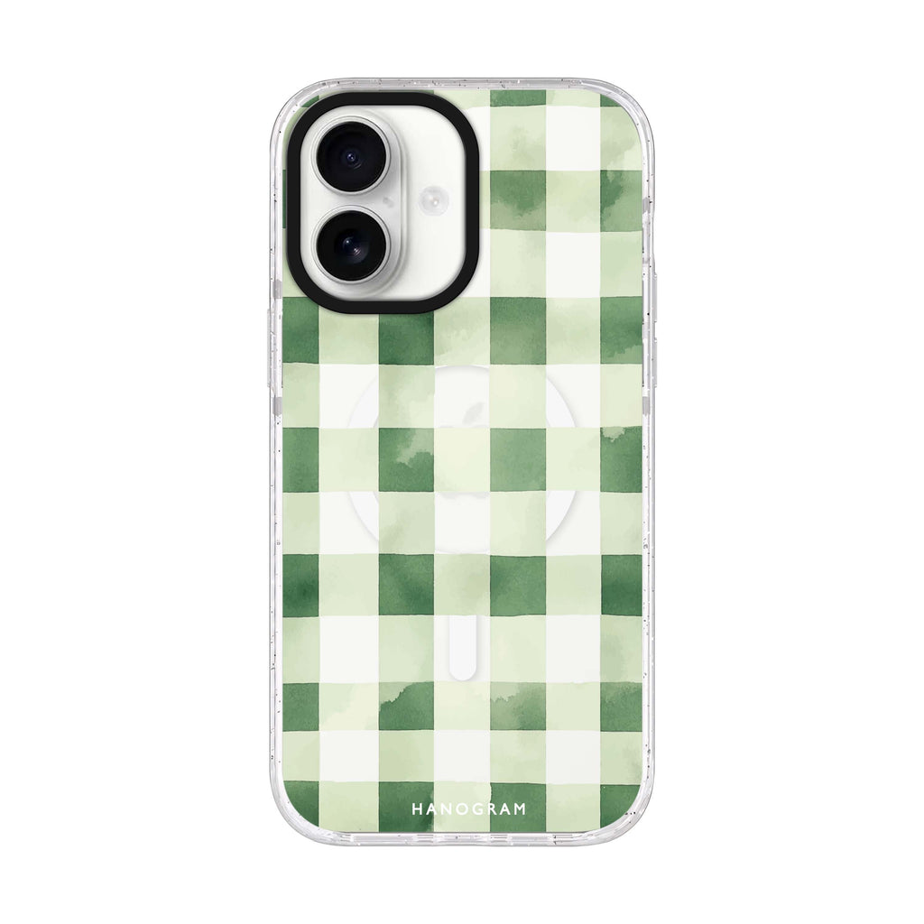 Meadow Checks iPhone 17 ultra clear MagSafe case, front product view