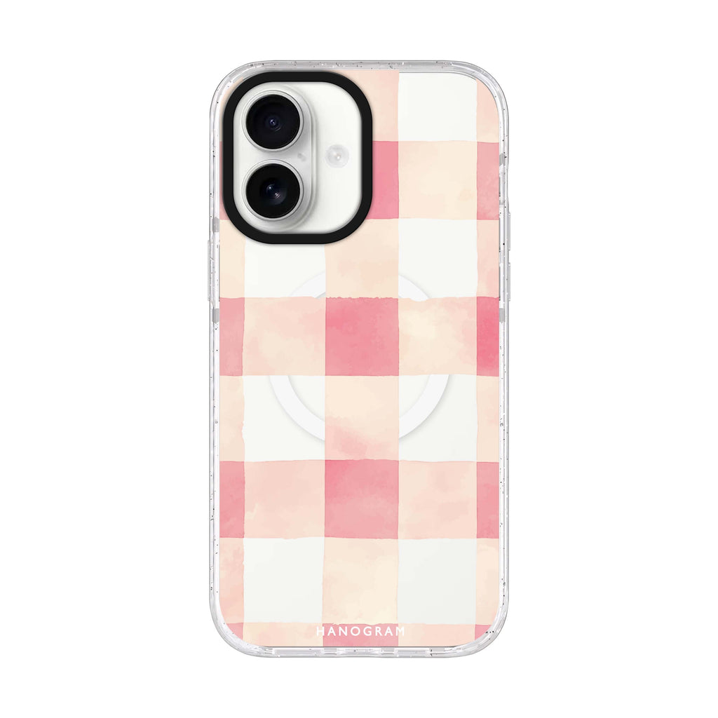 Rosy Picnic iPhone 17 ultra clear MagSafe case, front product view