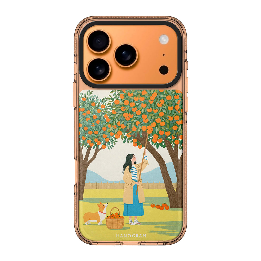 Orange Picking Afternoon iPhone 17 Pro Max Ultra Clear Case - Image 1