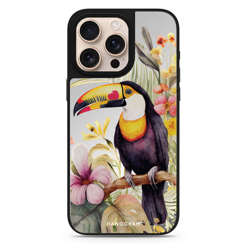 Tropical Bird animal design iPhone 16/15/14 Pro Max & Pro mirror case