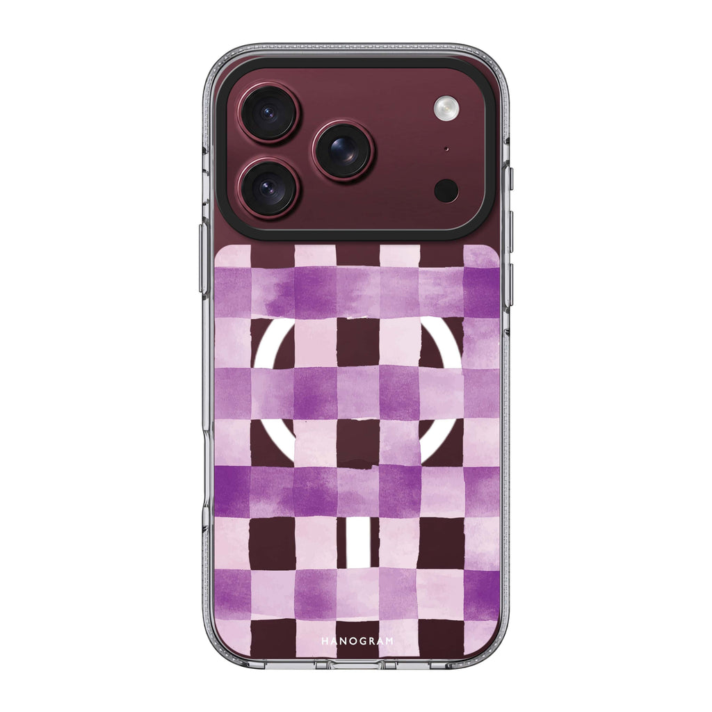 Lavender Checks Ultra Clear Case