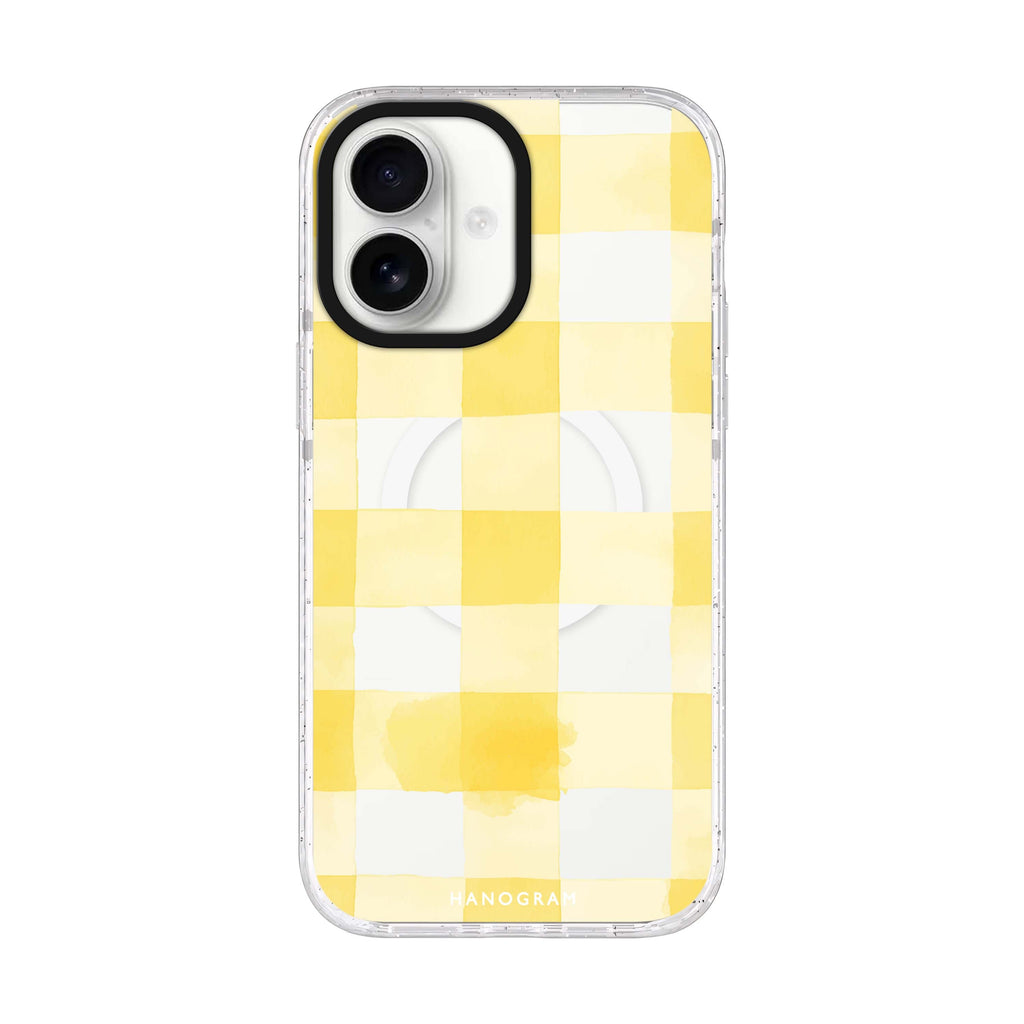 Lemon Checks iPhone 17 ultra clear MagSafe case, front product view