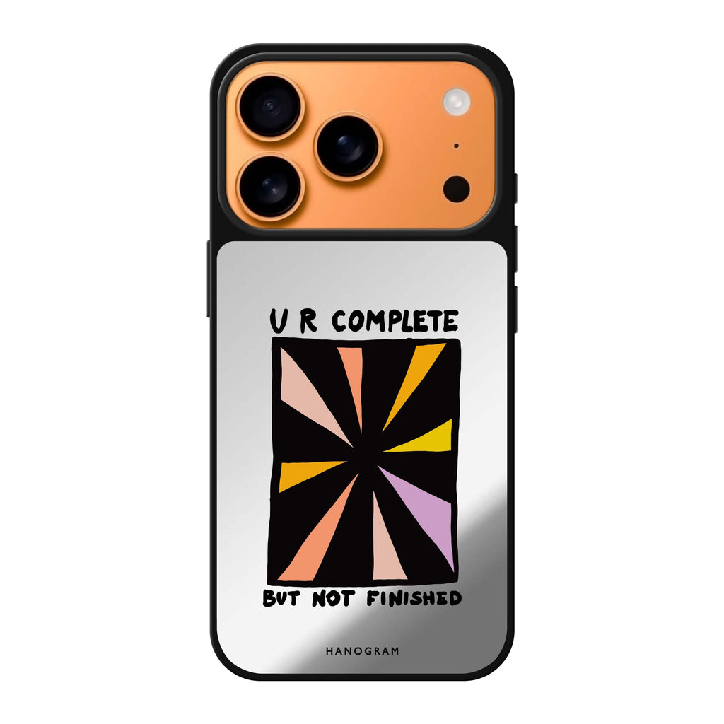 U R Complete typography iPhone 17 Pro Max mirror case