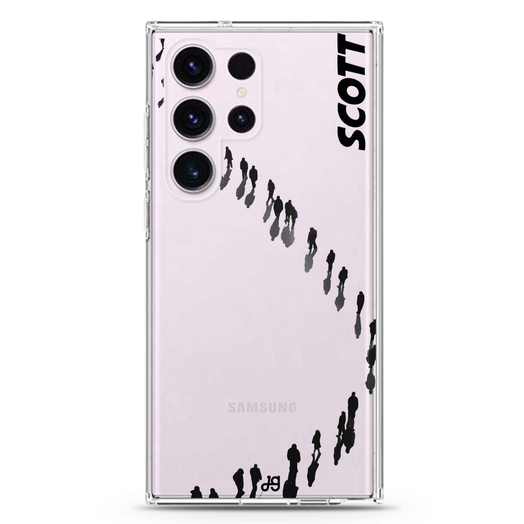 People Points personalized name Samsung Galaxy S26/S25/S24/S23/S22 Ultra ultra clear case, transparent design, main view