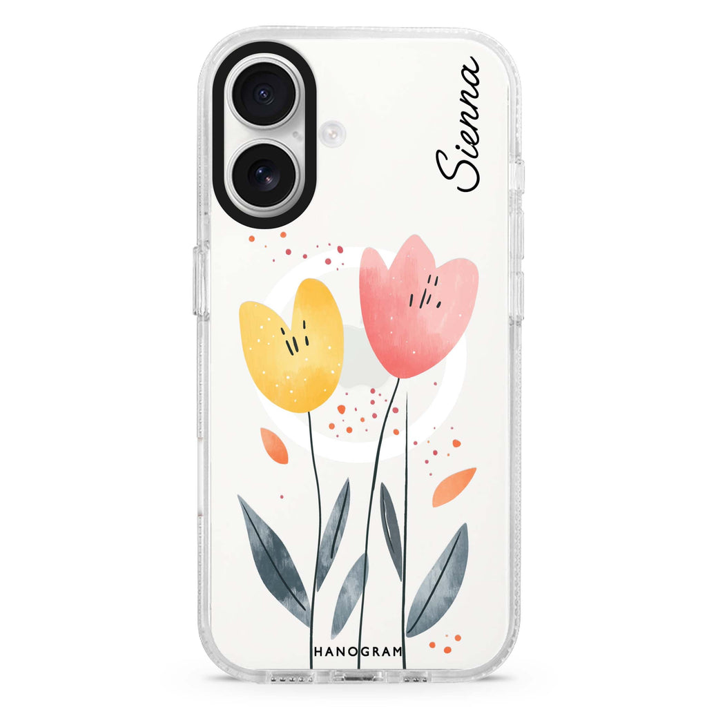 Tulip Twins MagSafe Compatible Ultra Clear Case