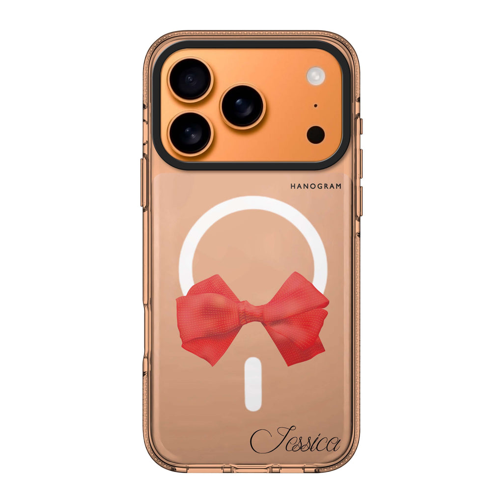 Red Bow personalized name red bow graphic iPhone 17 Pro Max ultra clear case