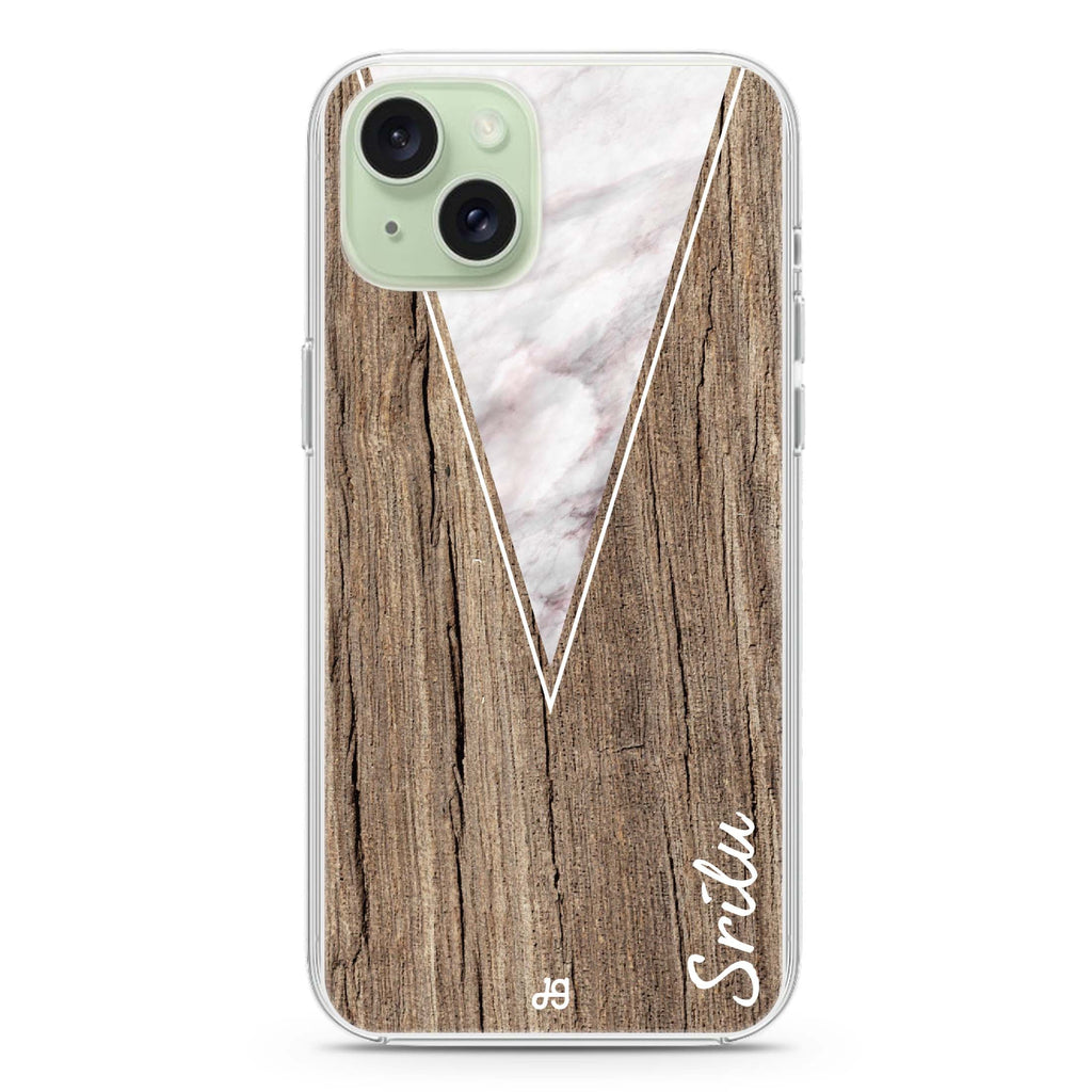 Marble & Wood II iPhone Ultra Clear Case