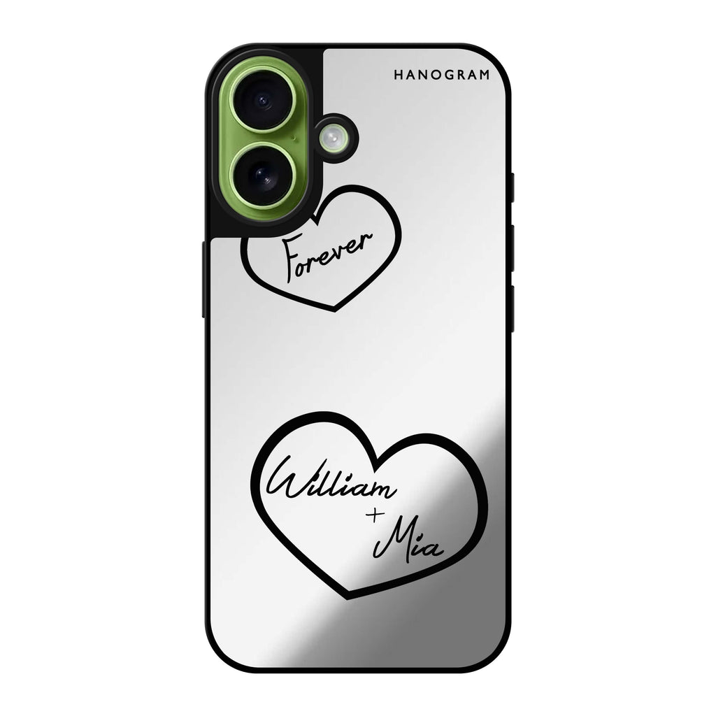Reflective iPhone 16 Mirror Case –Sweet Heart II Design